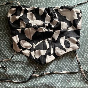 L.A hearts pacsun black and white silky corset top! PET AND SMOKE FREE HOME!